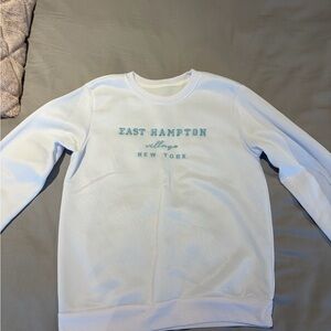 White an Light Blue Crewneck